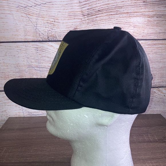 Vintage Mens Black & Gold 50th Anniversary WW II Trucker Hat - Picture 7 of 12